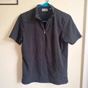 Ashworth Top Zip Closure Golf Polo Shirt Size Medium